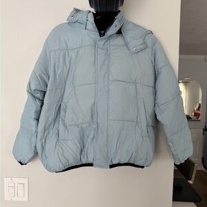 Light Blue Bomber Jacket